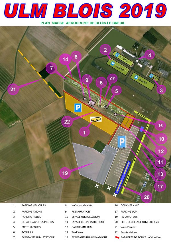 Plan de masse Blois ULM 2019