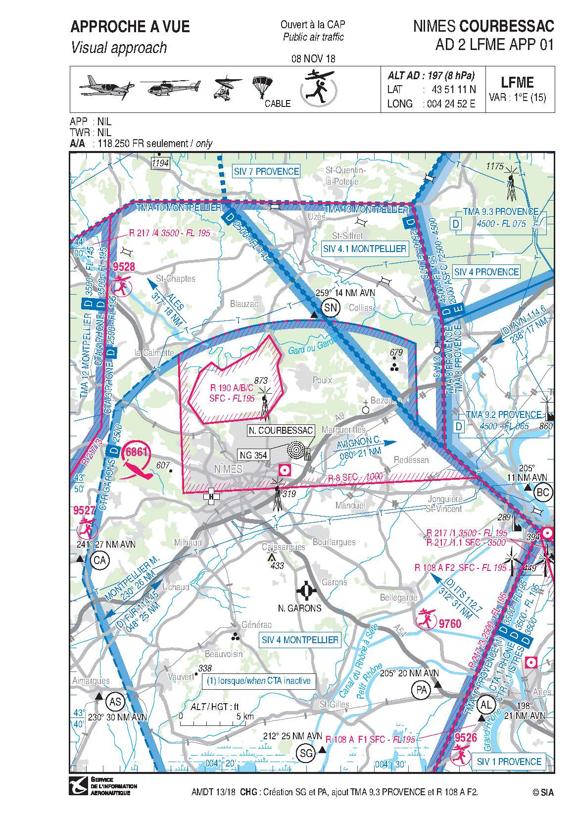 Carte VAC page 1 aerodrome nimes courbessac copie
