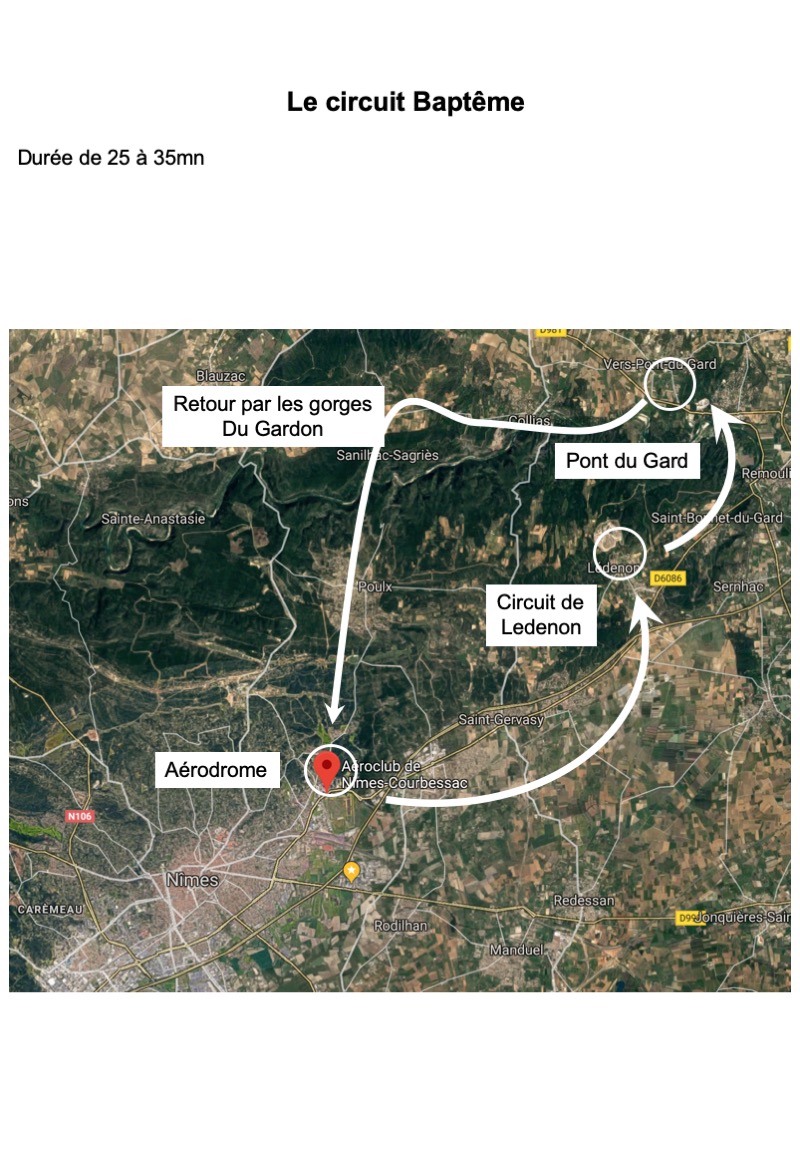 Circuit Bapteme vol ULM